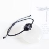 Vòng tay black tourmaline mài