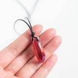 Vòng cổ thạch anh hào quang hồng ruby aura quartz