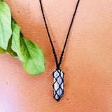 Angel Aura quartz macrame necklace | Vòng cổ thạch anh hào quang trắng