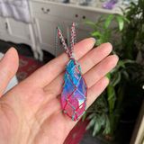 Vòng cổ unicorn aura quartz thô