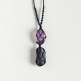 Vòng cổ Bảo vệ amethyst & black tourmaline