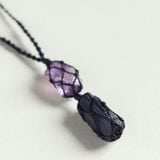 Vòng cổ Bảo vệ amethyst & black tourmaline