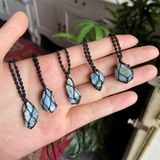 Vòng cổ aquamarine thô