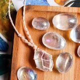 Angel Aura Quartz Macrame Necklace | Vòng cổ đá thạch anh cầu vồng