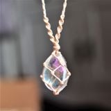 Angel Aura Quartz Macrame Necklace | Vòng cổ đá thạch anh cầu vồng