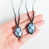 Vòng cổ aquamarine đá mài