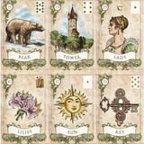 old style lenormand fortune-telling cards (có sẵn)