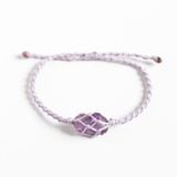 Vòng tay đá Thạch anh tím thô - Amethyst