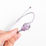 Vòng tay đá Thạch anh tím thô - Amethyst