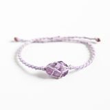 Vòng tay đá Thạch anh tím thô - Amethyst