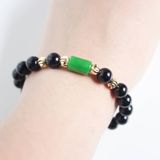 Vòng tay lu thống Ngọc Bích và đá Obsidian đen