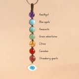 Móc khóa macrame chakra & charm evil eye mang năng lượng cân bằng và bảo vệ