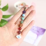 Móc khóa macrame chakra & charm evil eye mang năng lượng cân bằng và bảo vệ