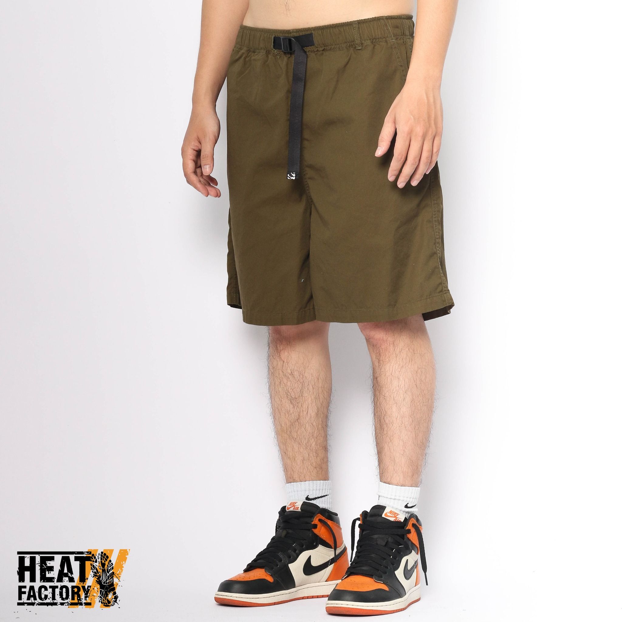  Kapital Shorts Yellow Smiley Rainy (Olive) 