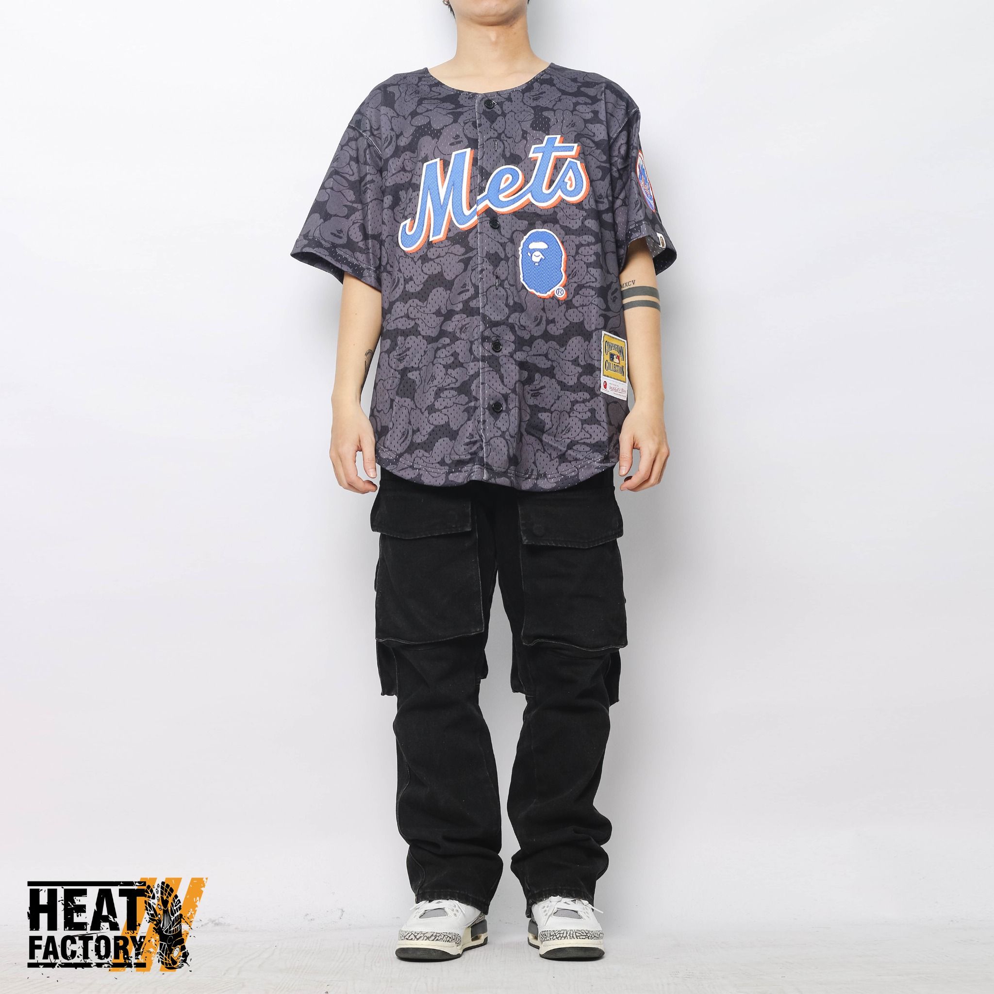  Bape x Mitchell & Ness Jersey Mets (Black) 