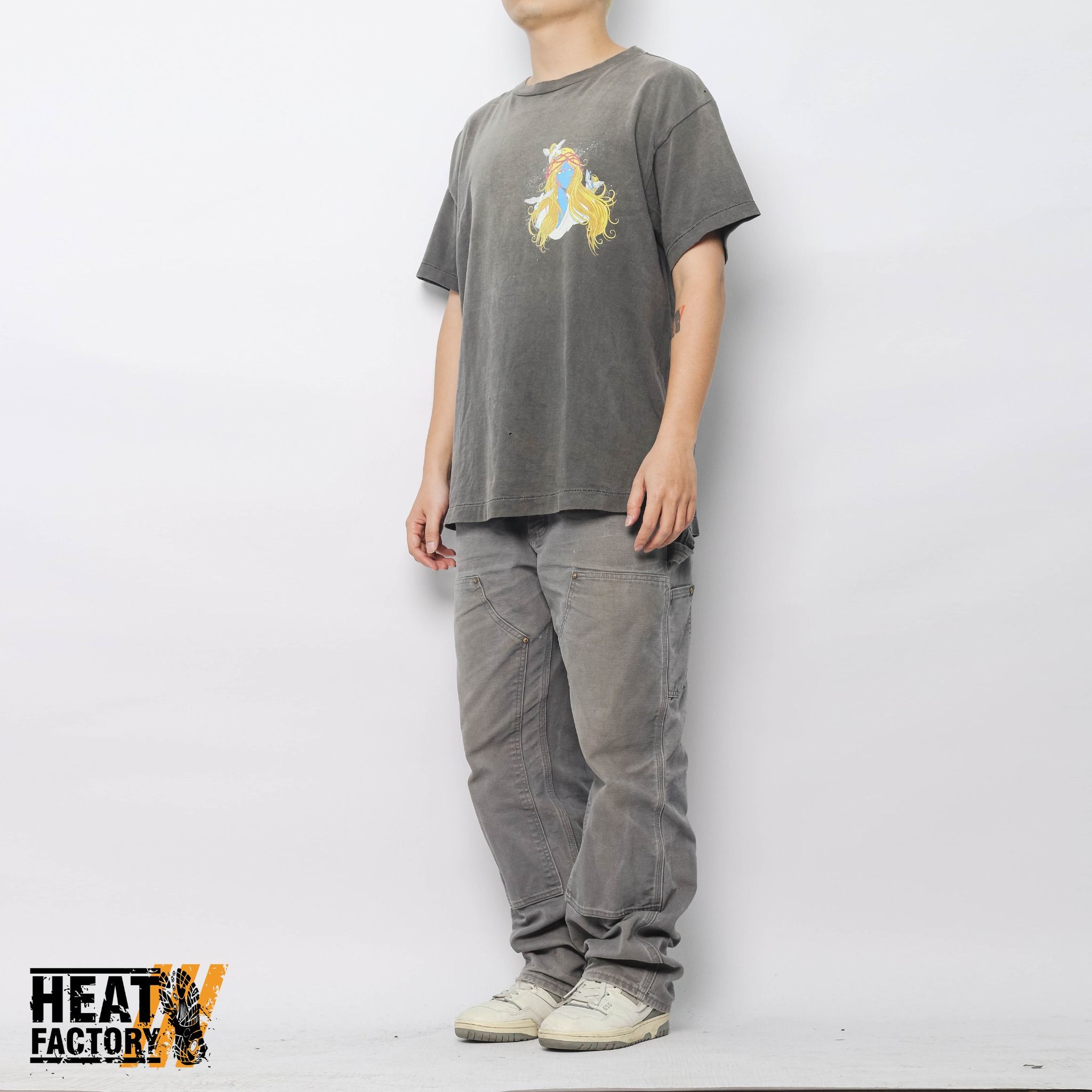  Saint Michael Tee Blue Face (Grey) (Used) 