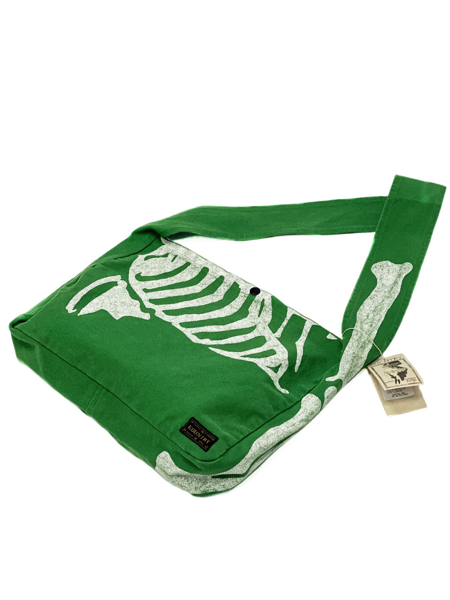  Kapital Tote Bag Skeleton Bones (Green) 