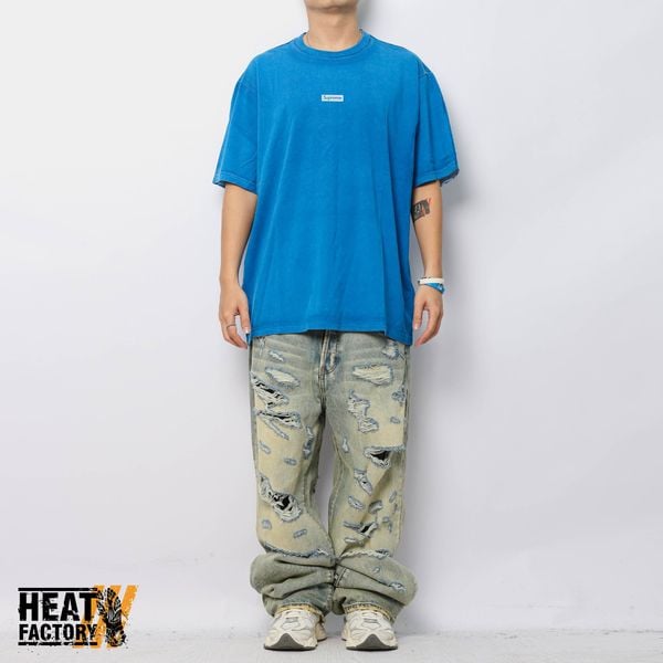  Supreme Tee Overprint Small Box (Blue) 
