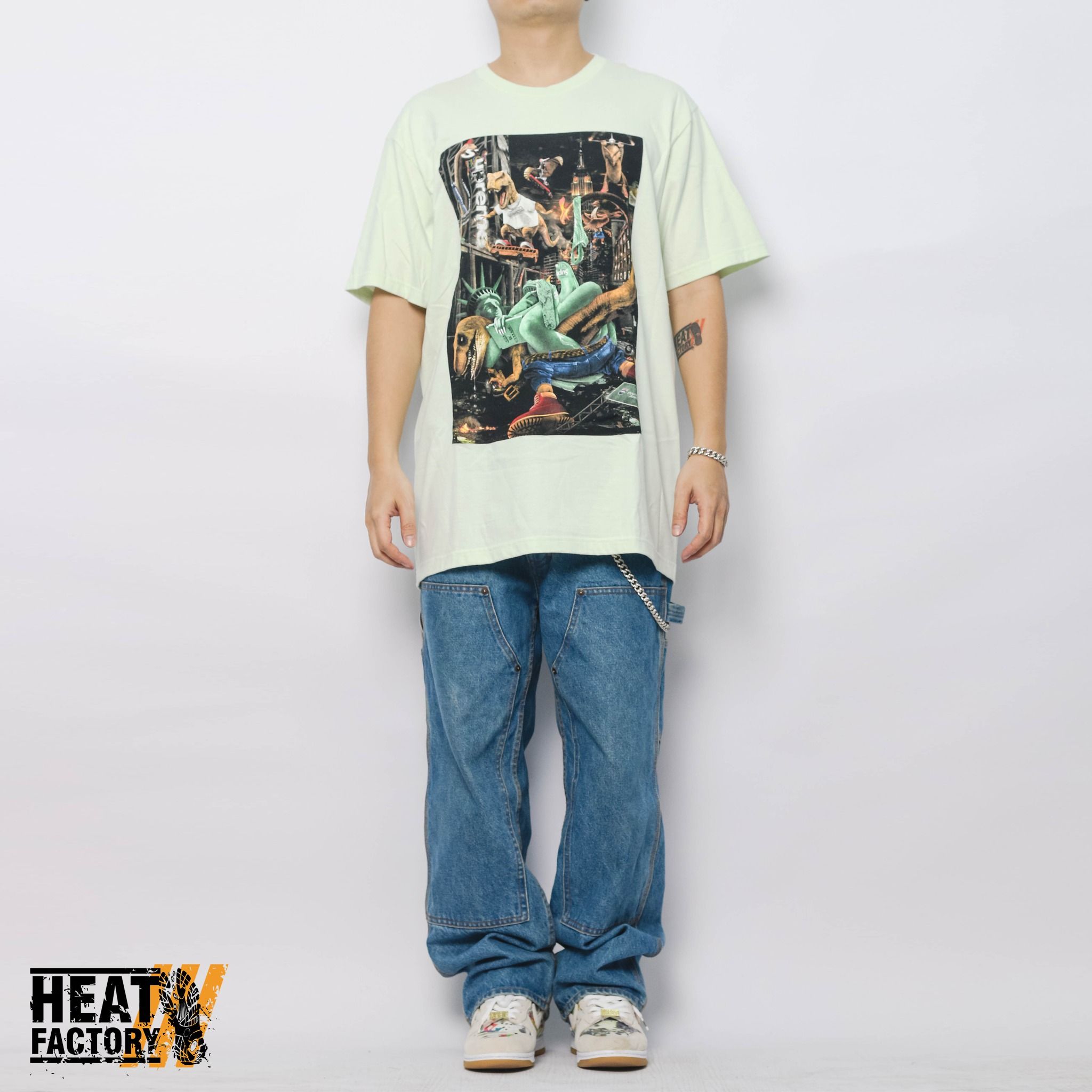  Supreme Tee T-Rex (Pale Green) 