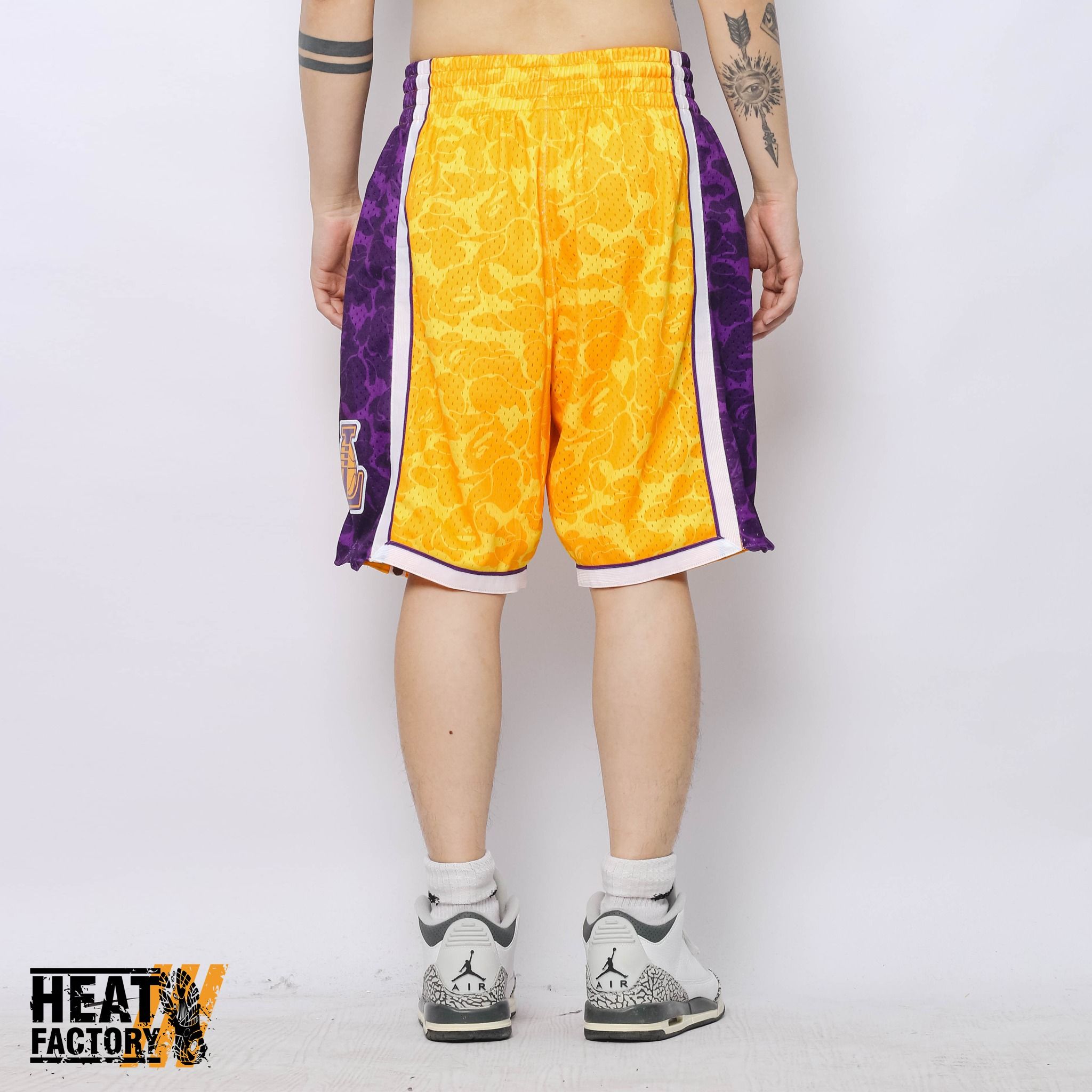  Bape x Mitchell & Ness Shorts (Yellow) 