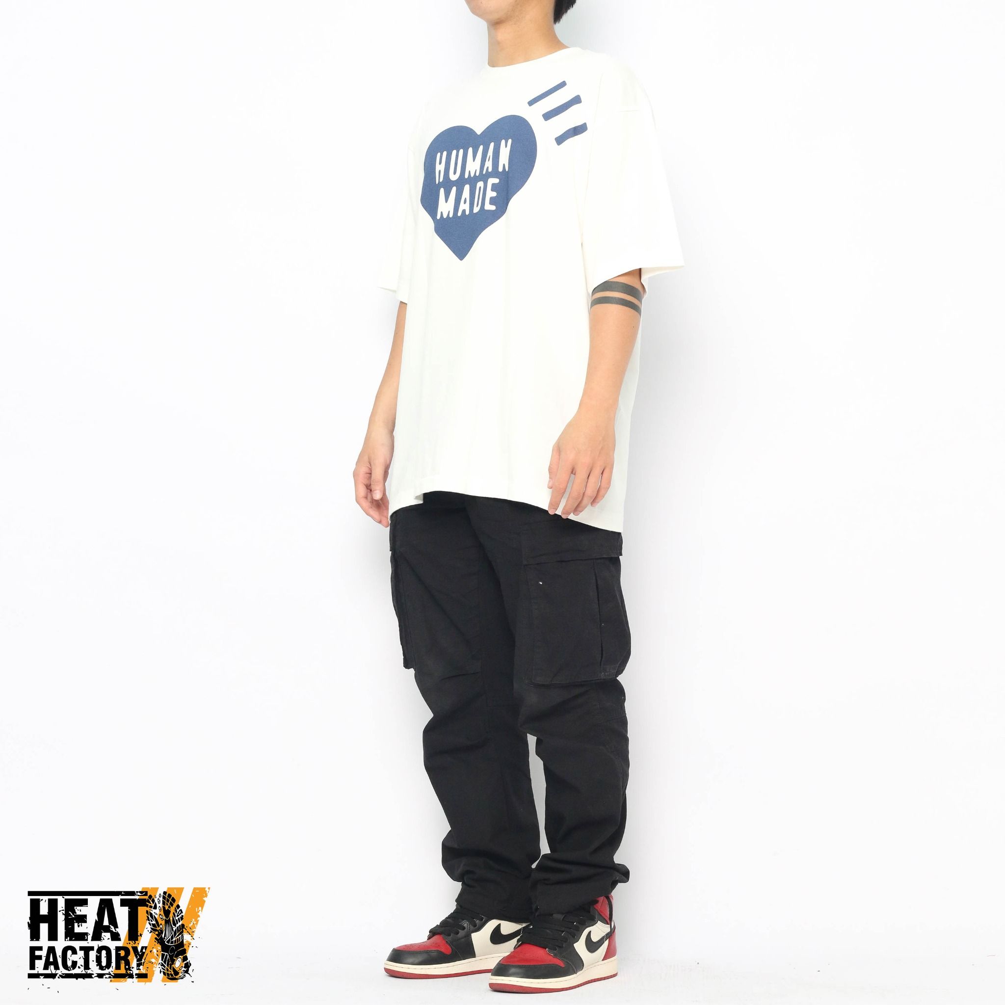  Human Made Tee Heart Logo Blue 07.25.2022 (White) 