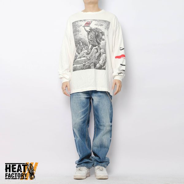  Saint Michael x Vlone Longsleeve Tee No Cap (White) (Used) 