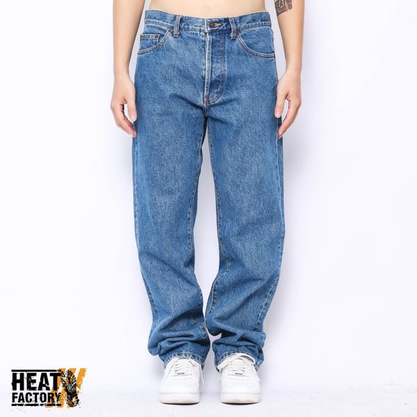  Supreme Jeans Washed Regular Star Logo (Blue) (Like New) 