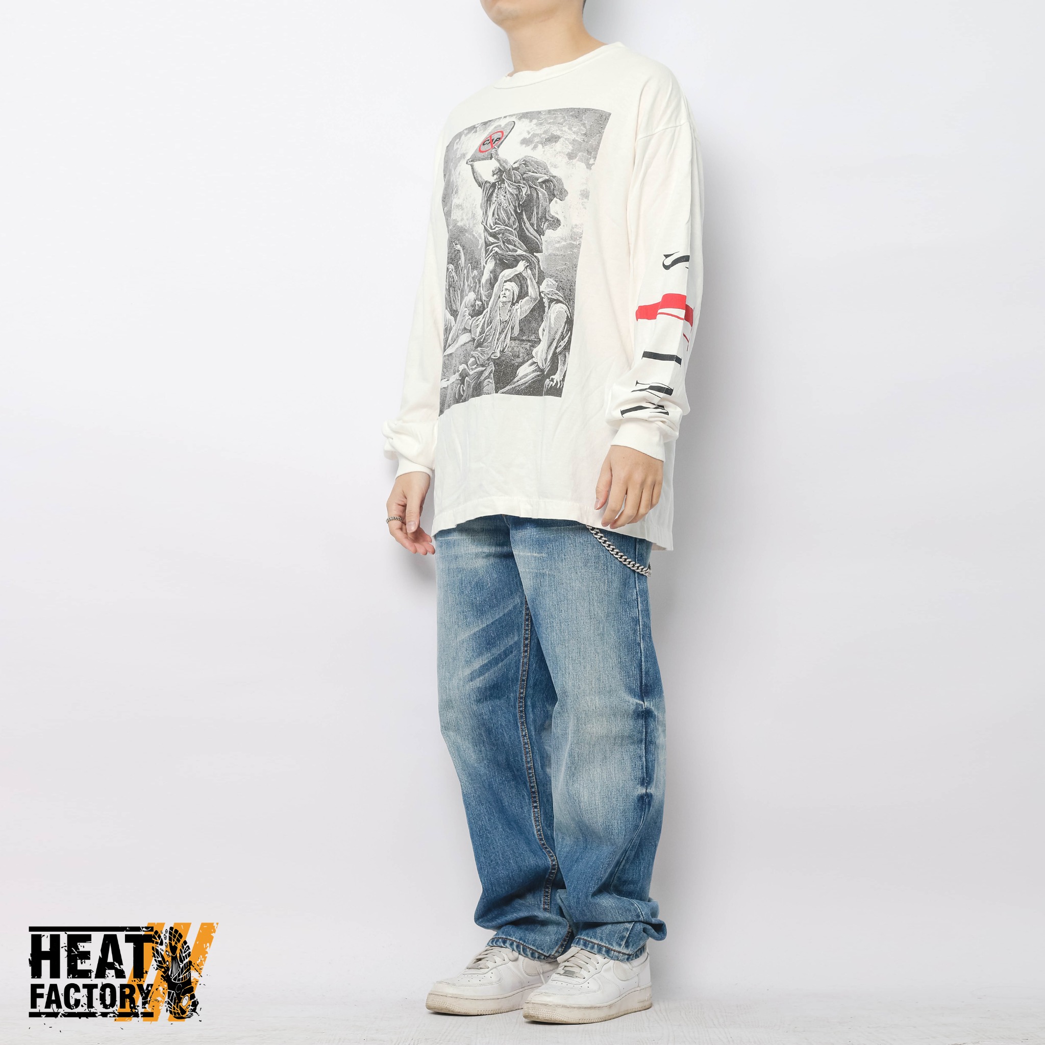 セントマイケル×ヴィーローン LS TEE プリント 長袖 Tシャツ XL SAINT