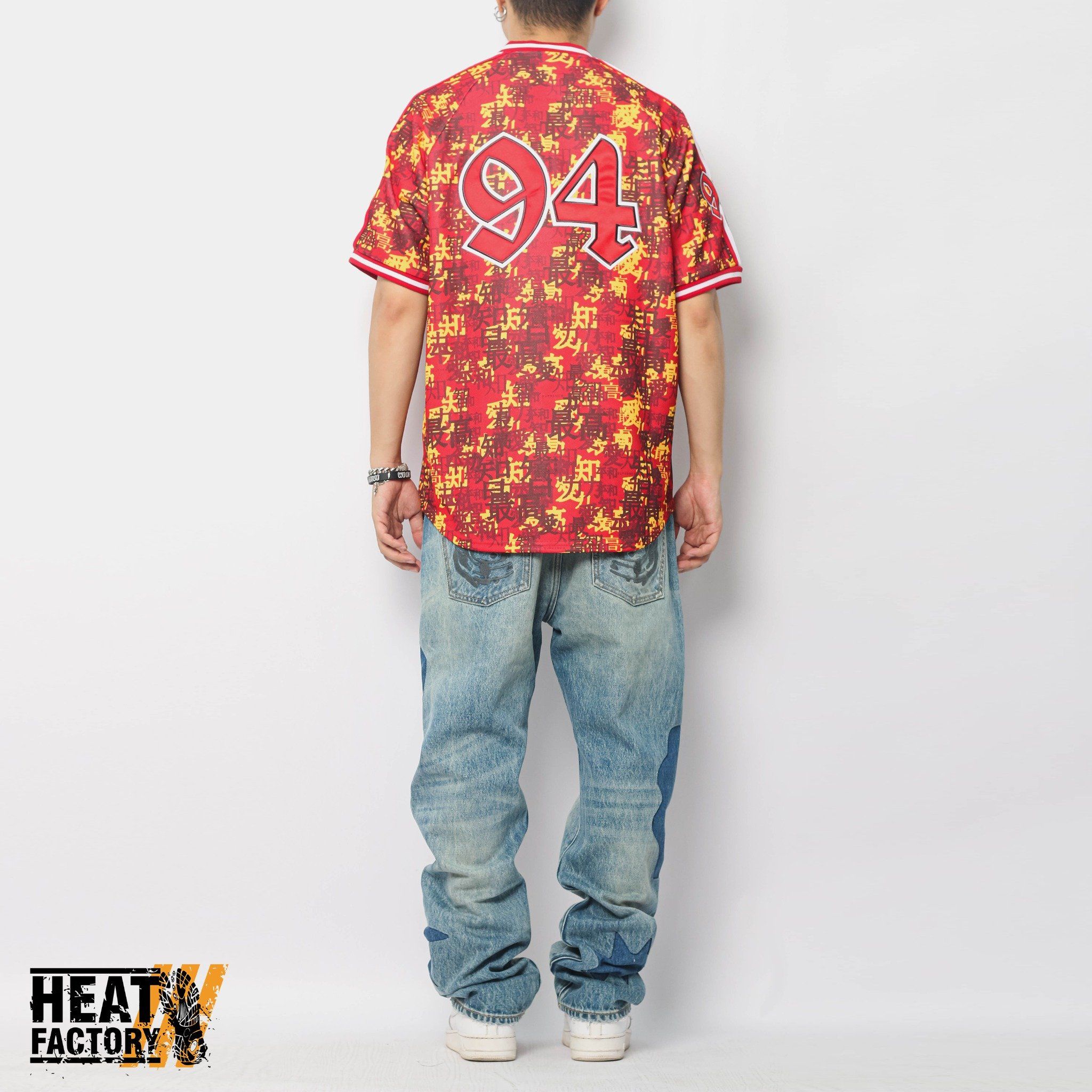 Supreme Jersey Kanji Camo Zip Up Baseball (Red) – Heat Factory Supreme Jersey Kanji Camo Zip Up Baseball (Red) – Heat Factory