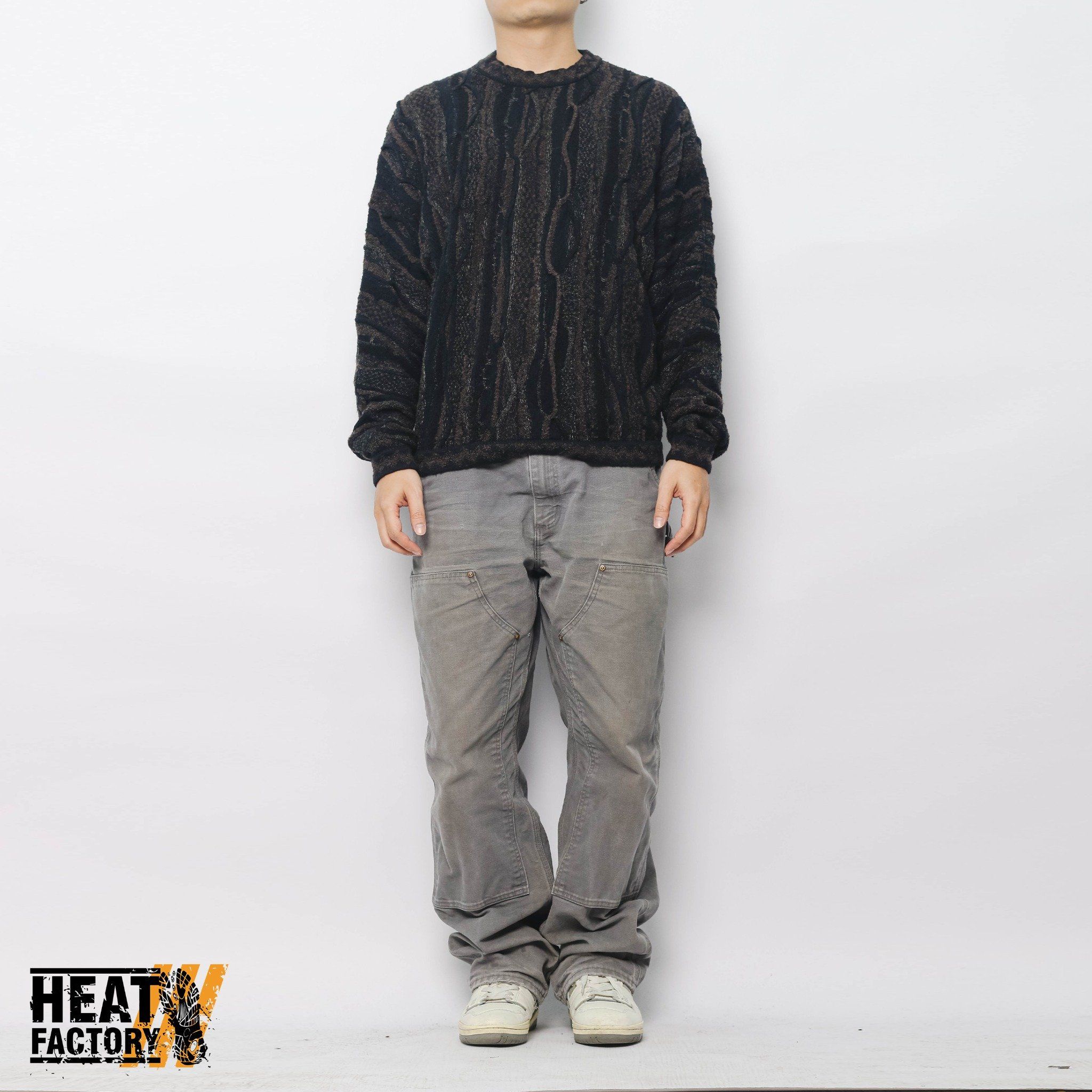  Kapital Sweater Knit Gaudy Crew (Black) (Used) 