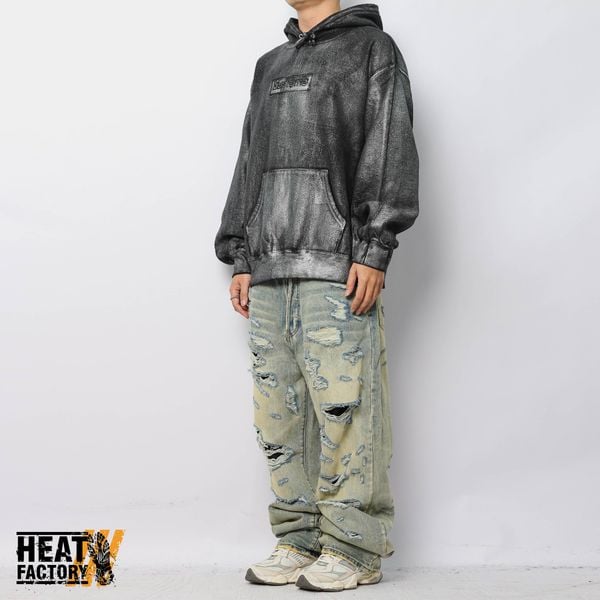 Supreme x MM6 Maison Margiela Hoodie Foil Box Logo (Black) 