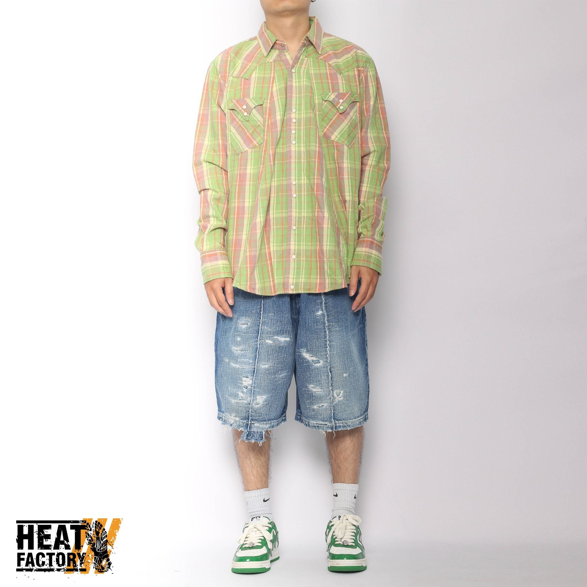  Kapital Flannel Pearl (Green Purple) 