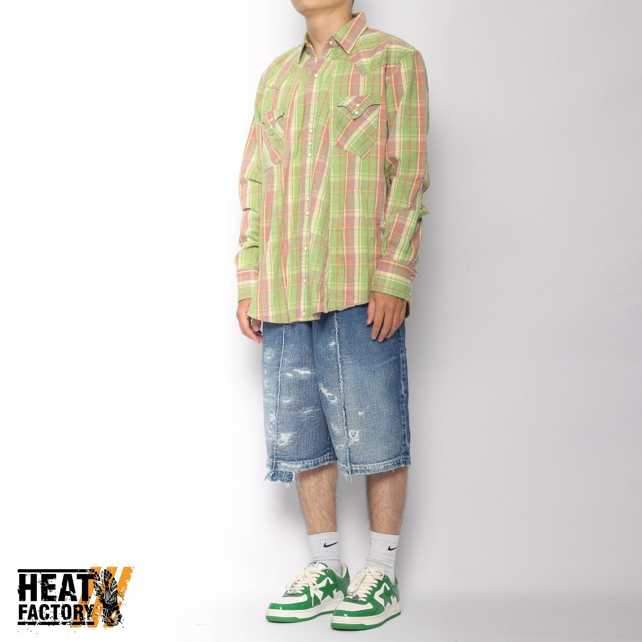  Kapital Flannel Pearl (Green Purple) 