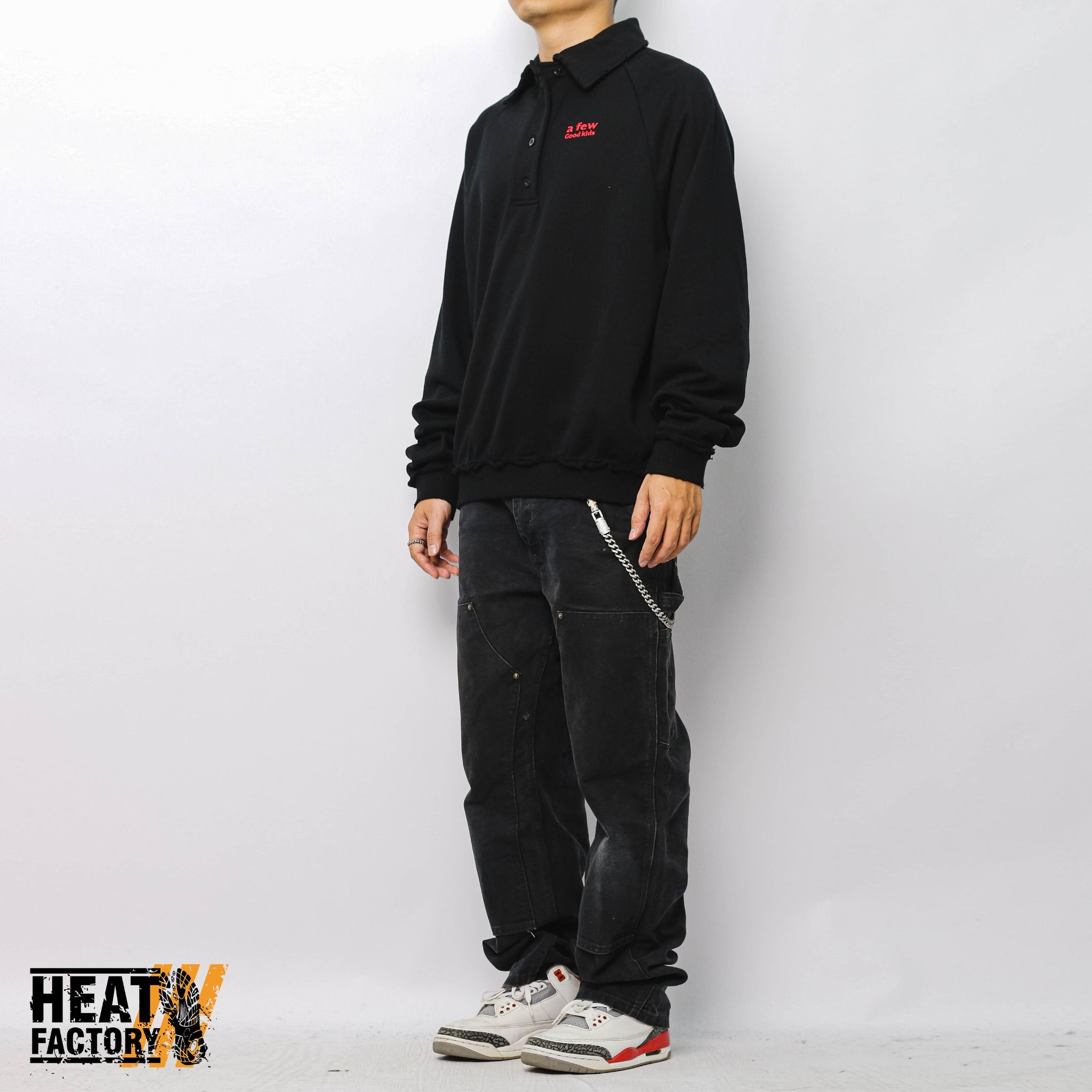  AFGK Polo Longsleeve (Black) 
