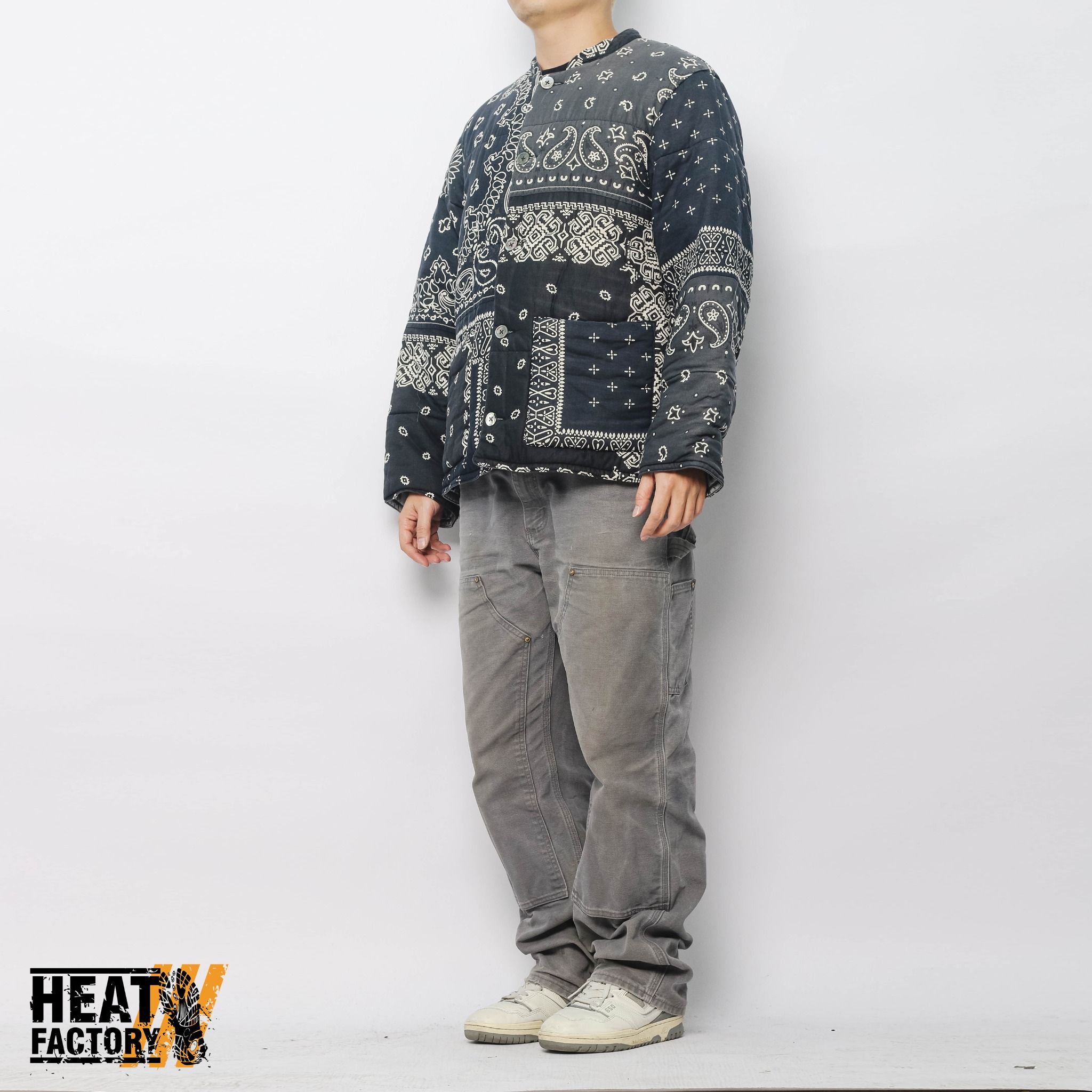  Kapital Jacket Quilted Patchwork Bandana (Black) 