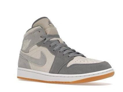  Jordan 1 Mid Cream Grey 