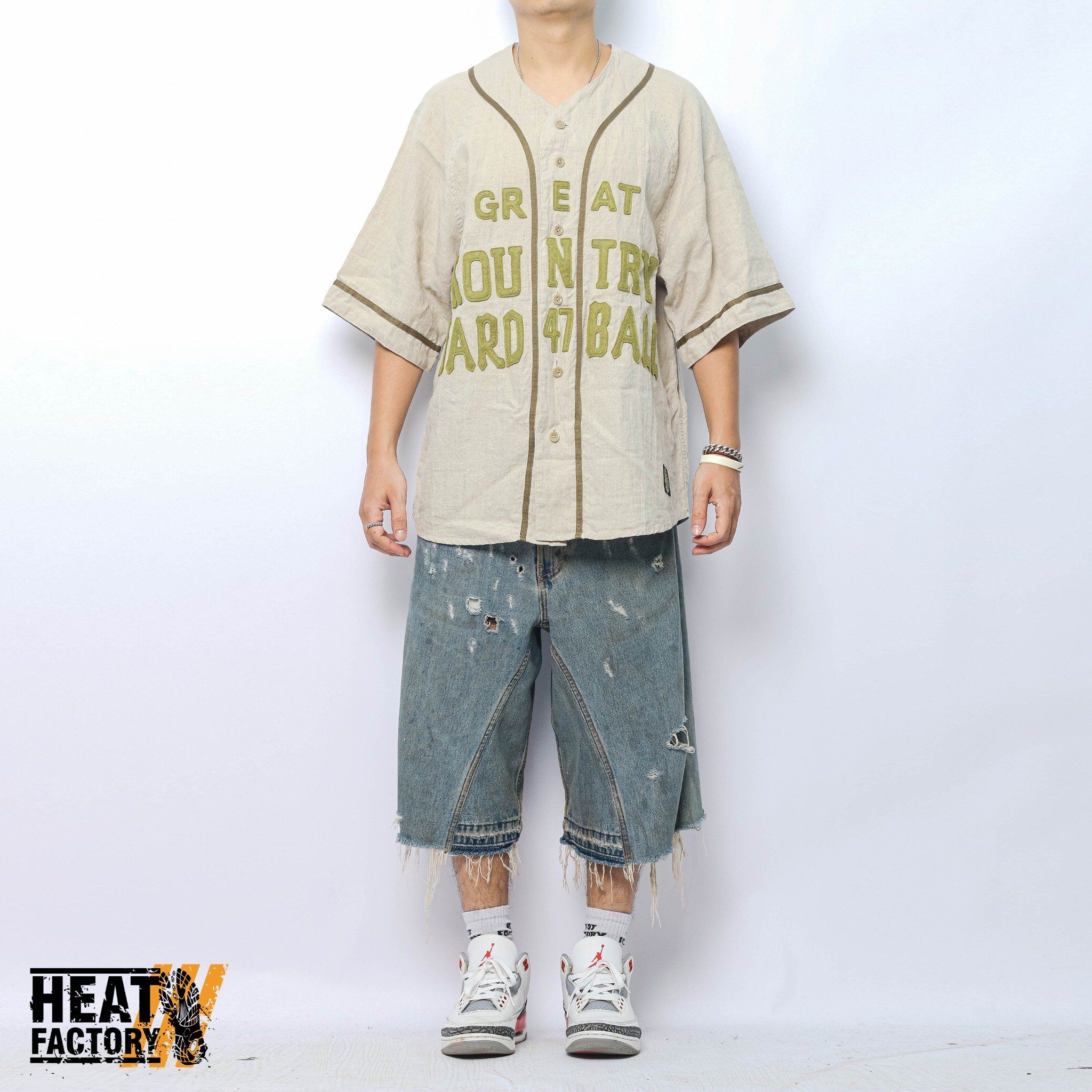  Kapital Jersey Baseball French Linen Great (Beige) 