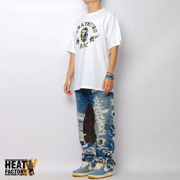  Bape Tee 1st Camo Crazy Sta College (White) 