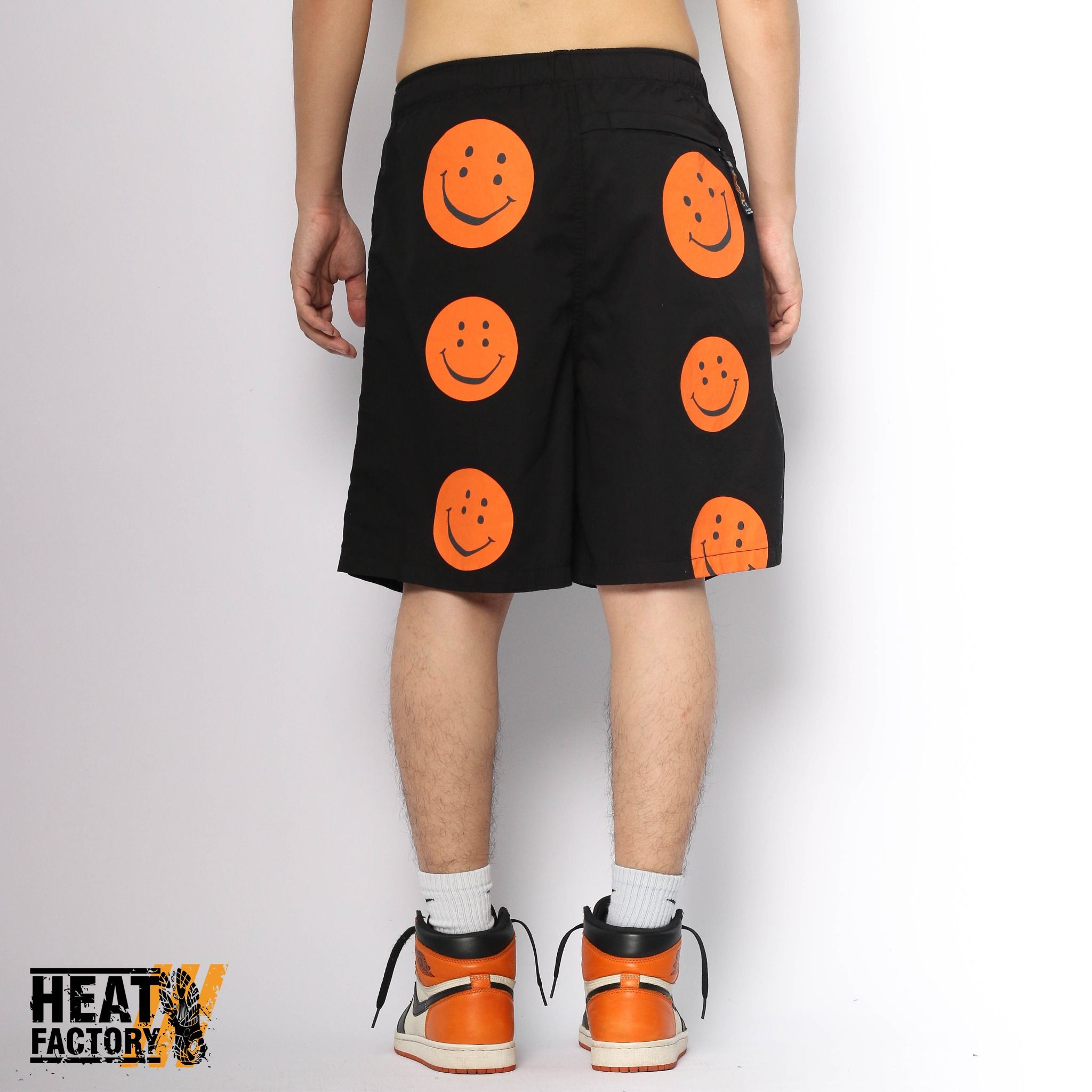  Kapital Shorts Orange Smiley Rainy (Black) 