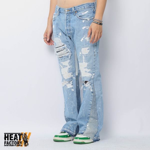  Gallery Dept Jeans Indiana Flare Distressed (Blue) 