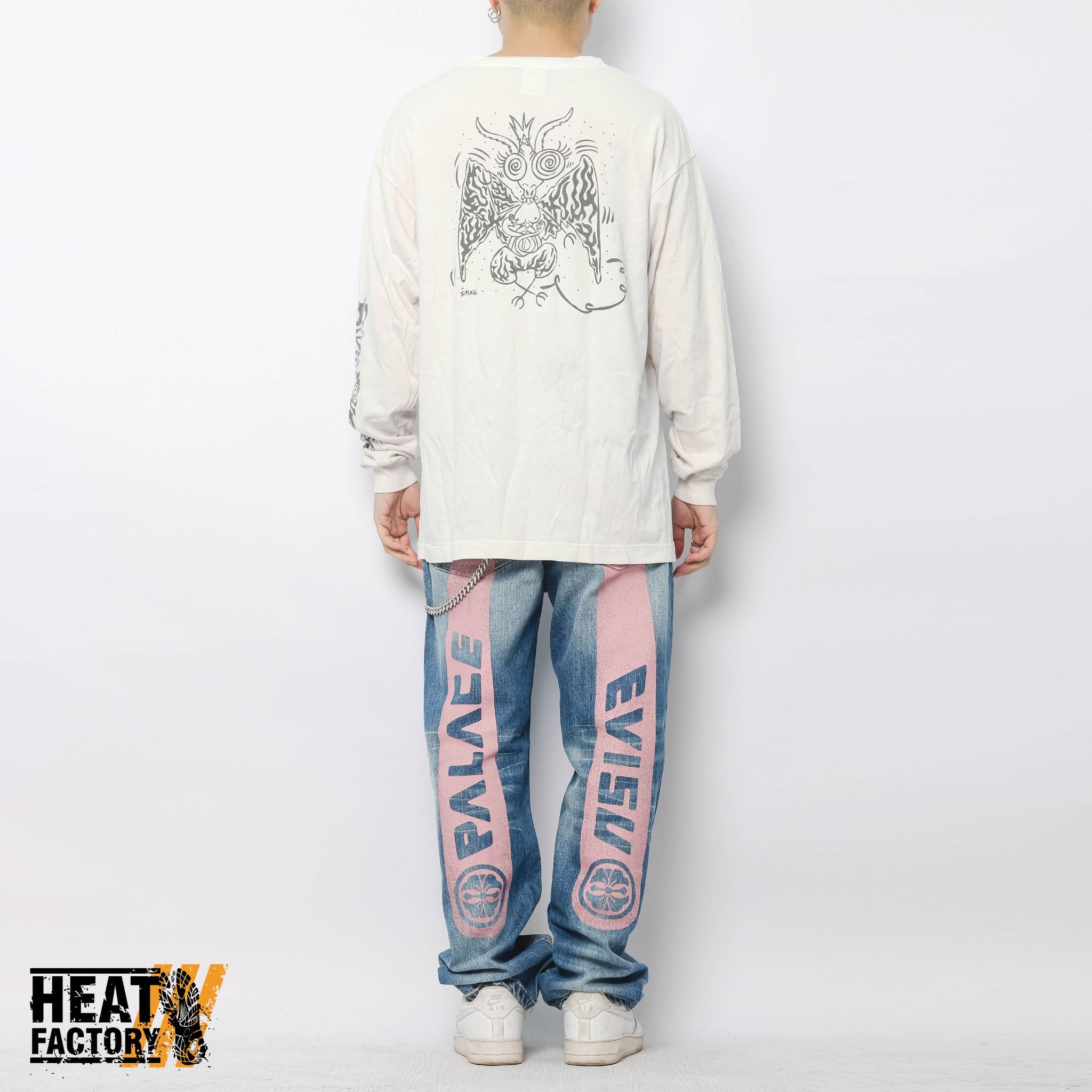  Saint Michael Longsleeve Tee Devine Intervention (White) (Used) 