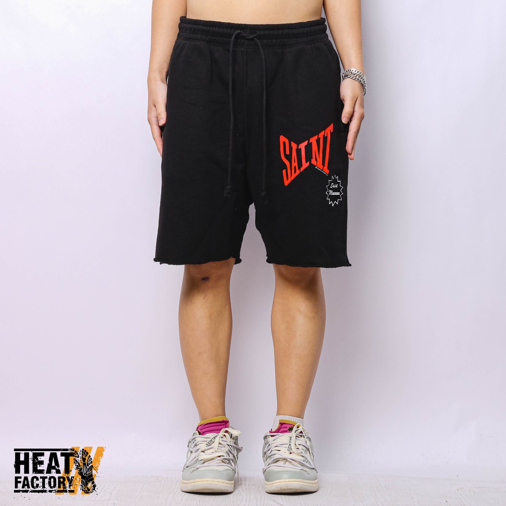  Saint Michael Sweat Shorts (Black) (Used) 