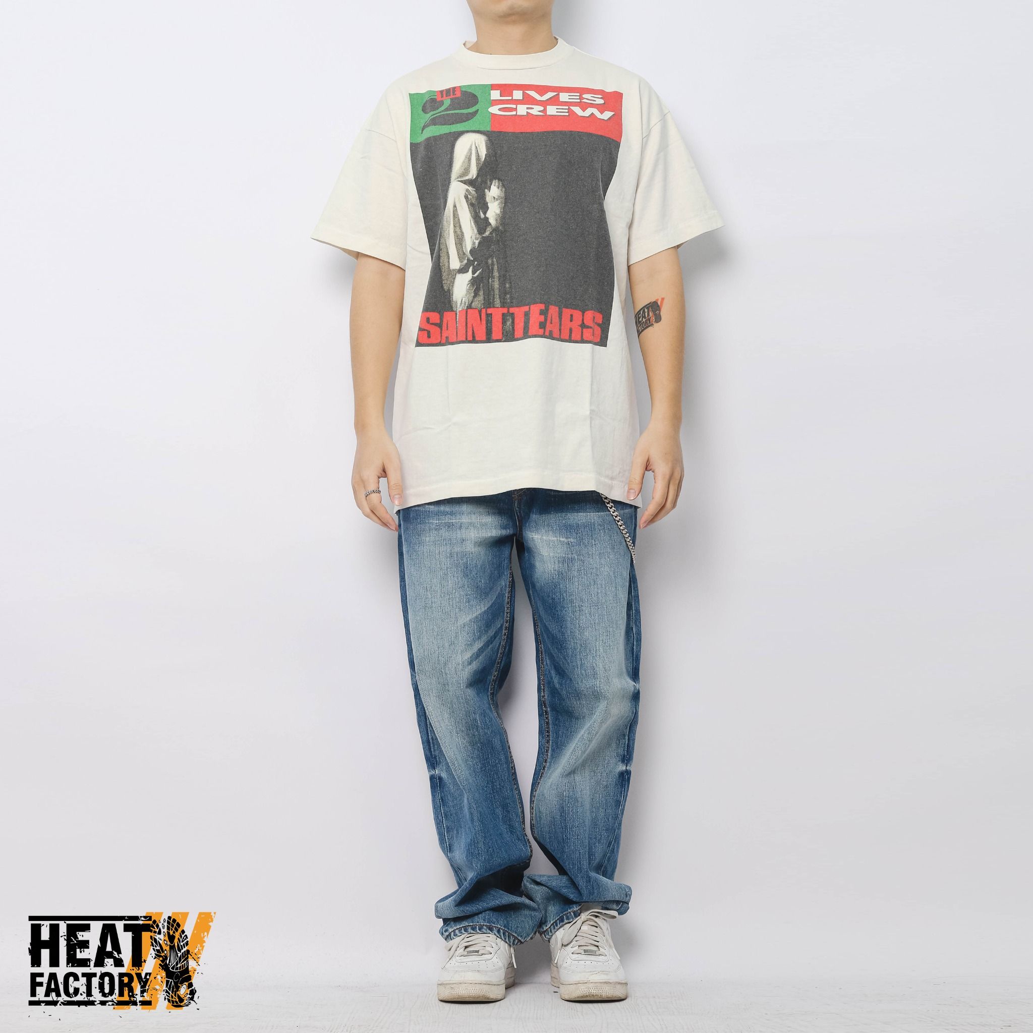  Saint Michael x Denim Tears Tee Lives Crew (White) 