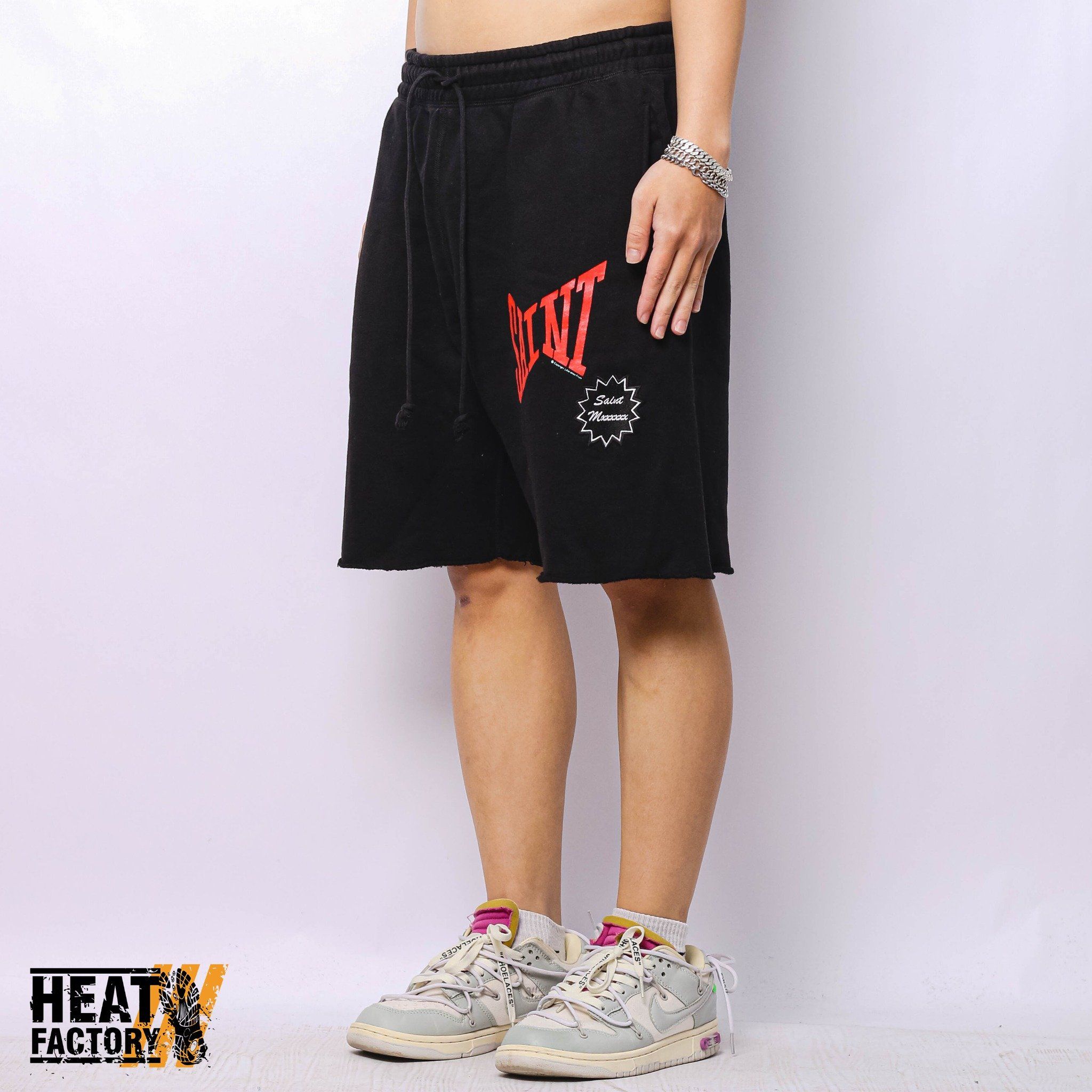 Saint Michael Sweat Shorts (Black) (Used) 