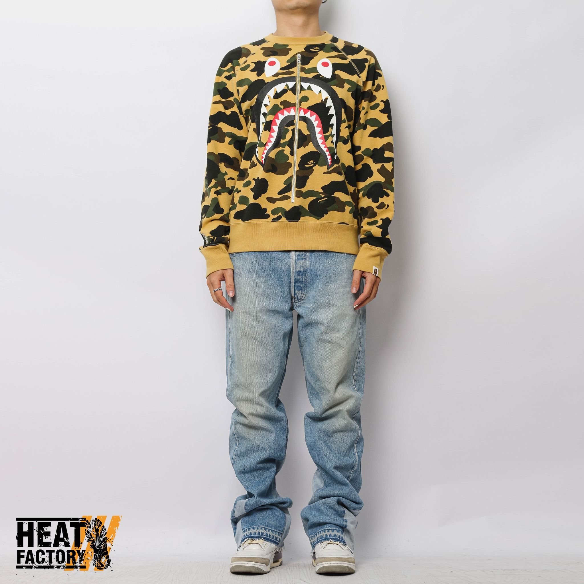  Bape Sweater Shark 1st Camo (Yellow) (Used) 