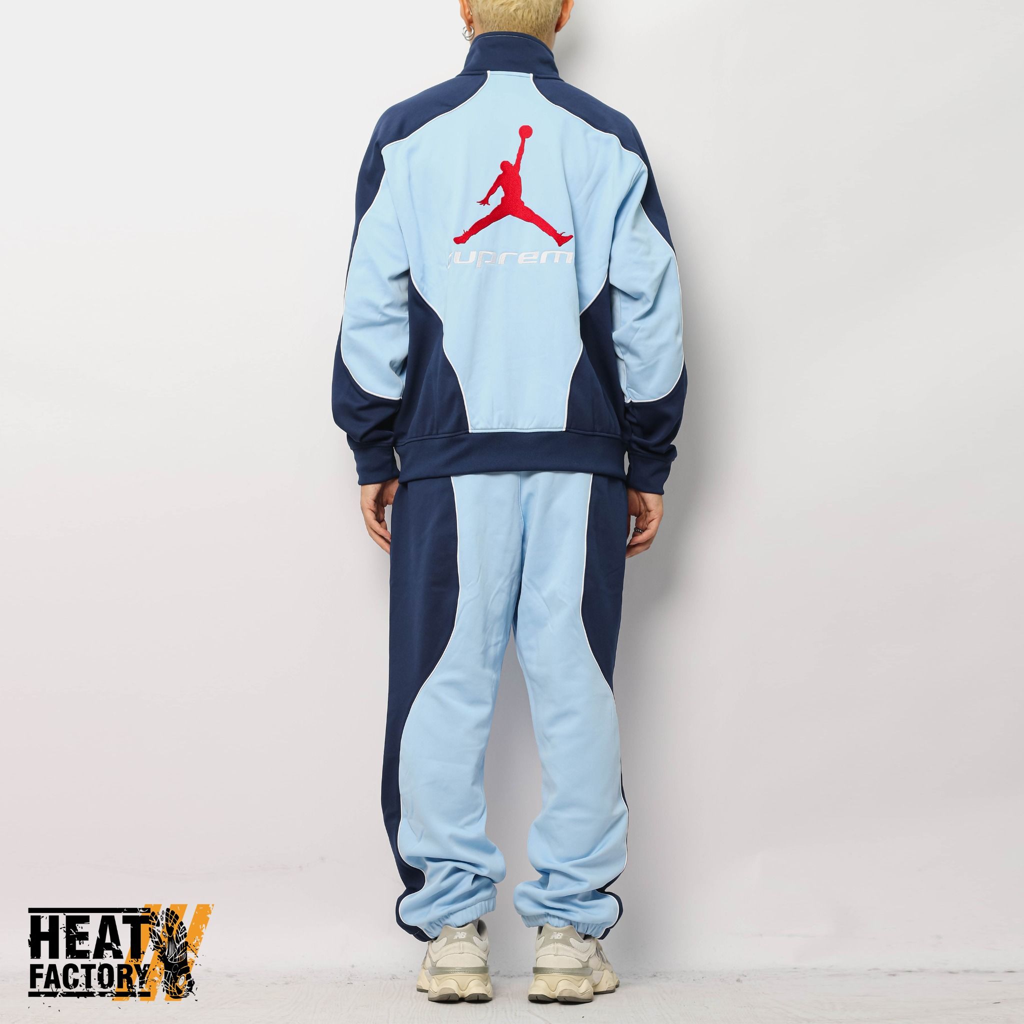 Supreme Jordan Tricot Track Jacket (Light Blue) – Heat Factory Supreme Jordan Tricot Track Jacket (Light Blue) – Heat Factory