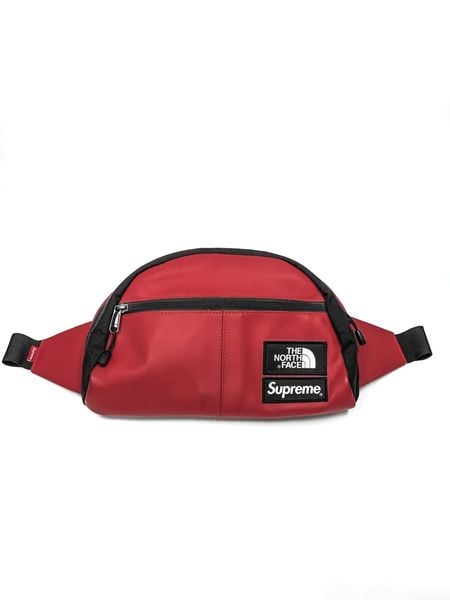  Supreme x The North Face Lumbar Pack Leather Roo || (Red) 
