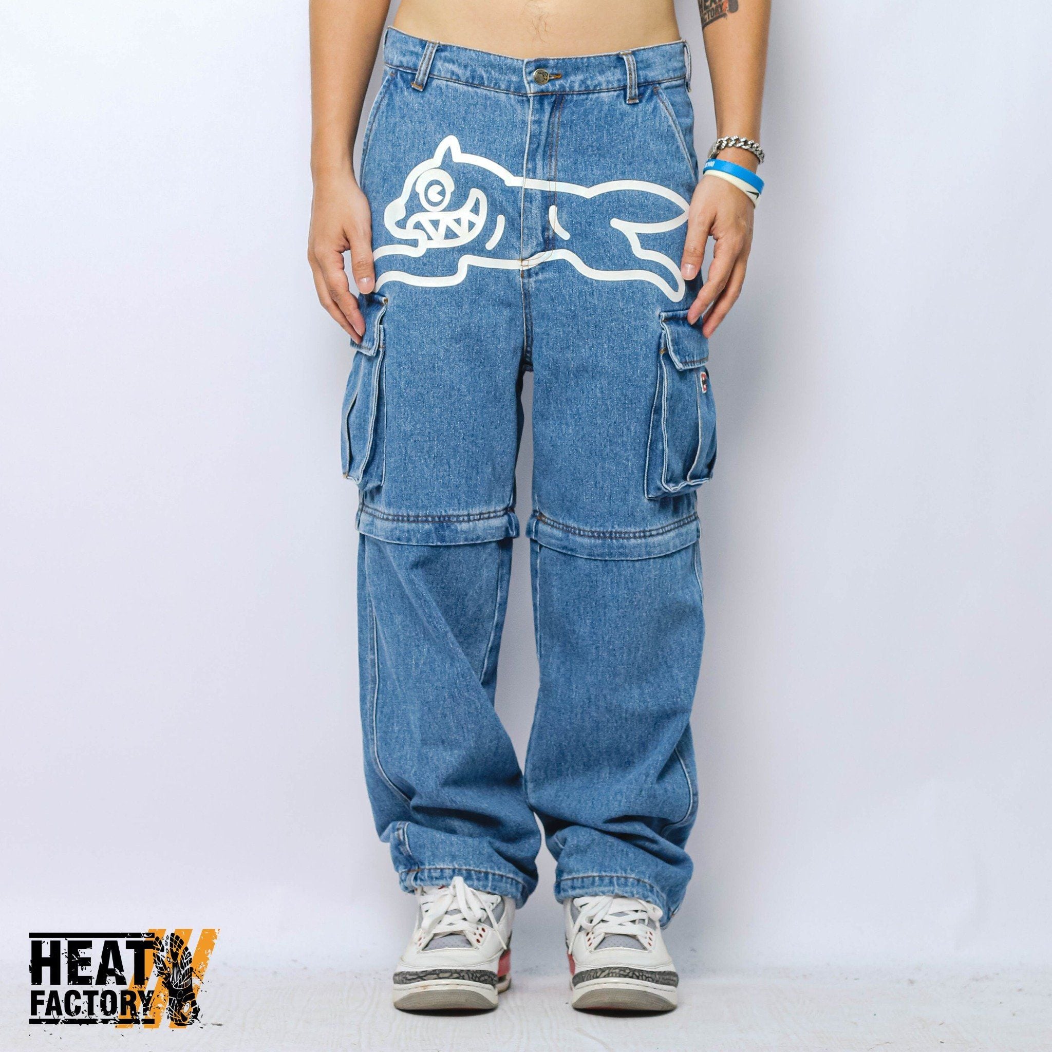  Ice Cream Pants 2Way Washed Cargo (Light Blue) 