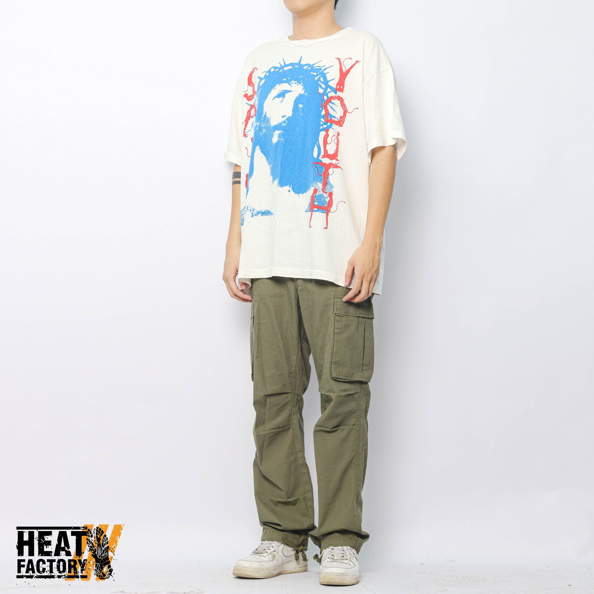  Saint Michael Tee ST Youth (White) (Like New) 