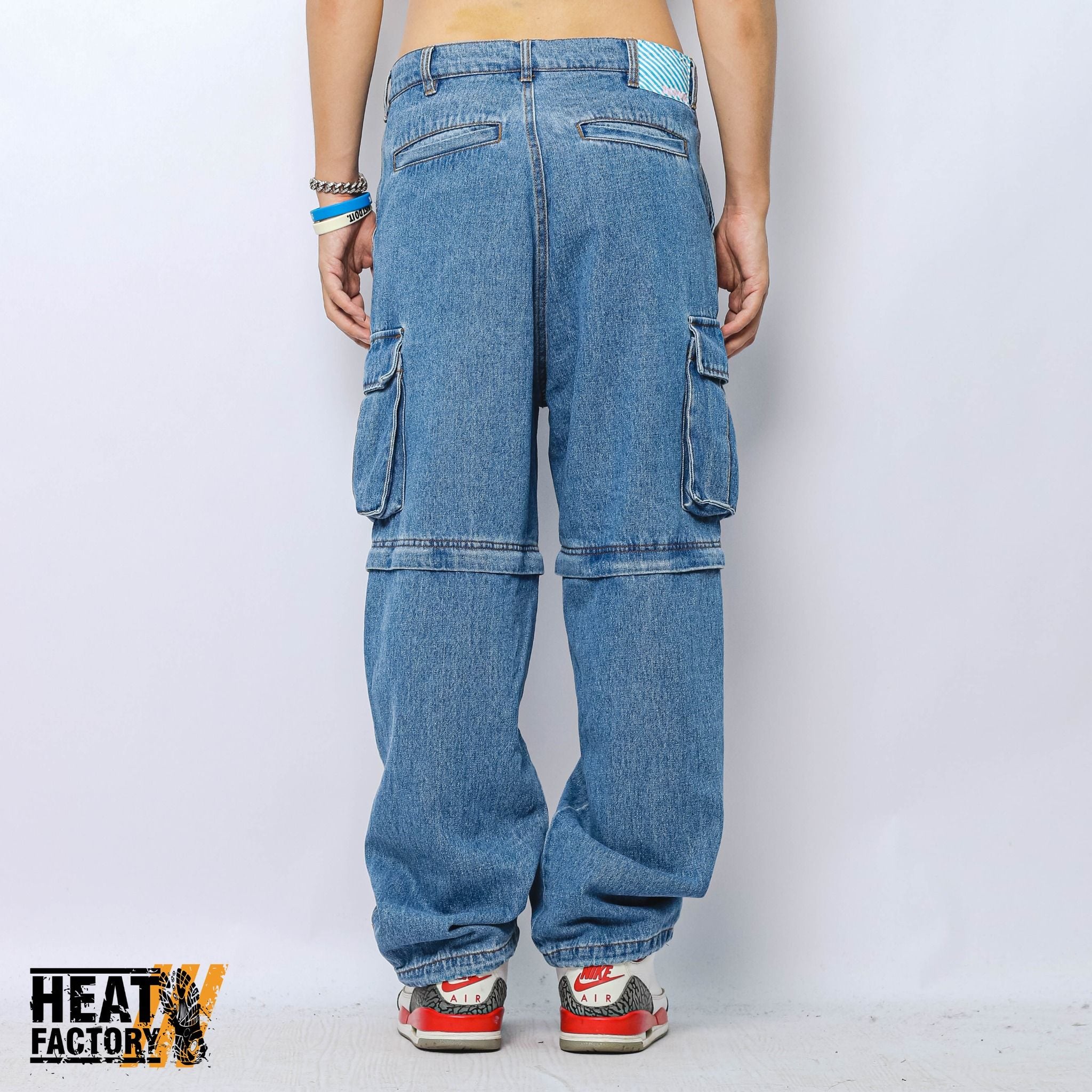  Ice Cream Pants 2Way Washed Cargo (Light Blue) 